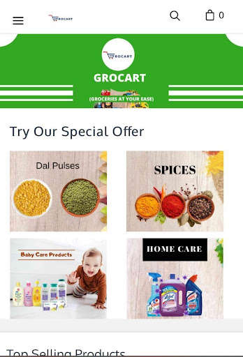 Run android online APK Grocart from MyAndroid or emulate Grocart using MyAndroid