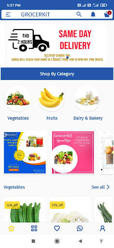 Run android online APK Grocerkit from MyAndroid or emulate Grocerkit using MyAndroid