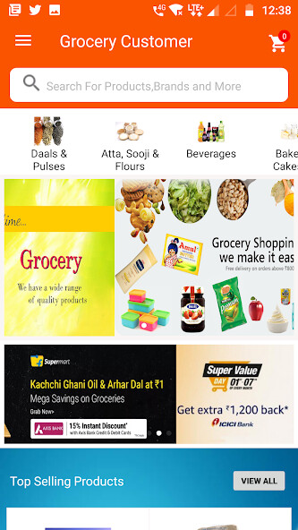 Emulate Grocery E commerce app from MyAndroid or run Grocery E commerce app using MyAndroid