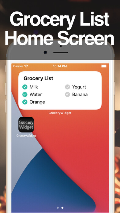 Emulate iPhone app Grocery List: GroceryWidget using MyAndroid Emulate iPhone app Grocery List: GroceryWidget using MyAndroid