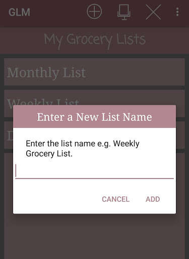 Emulate Android APK Grocery List Manager Emulate Android APK Grocery List Manager