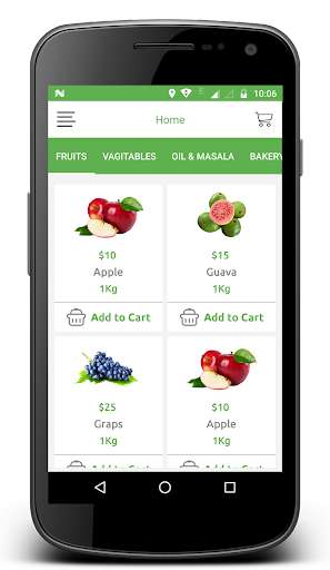 Run android online APK Grocery Template from MyAndroid or emulate Grocery Template using MyAndroid