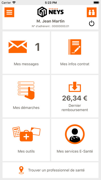 Emulate iPhone app Groupe Neys - Santé using MyAndroid Emulate iPhone app Groupe Neys - Santé using MyAndroid