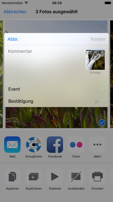 Emulate iPhone app GroupEvent using MyAndroid