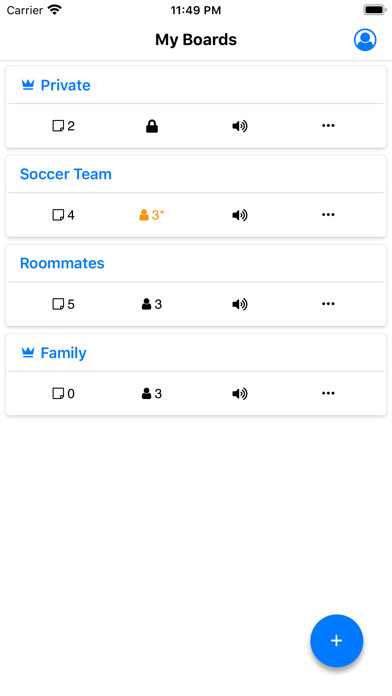 Emulate iPhone app GroupNote - Shareable Notes using MyAndroid