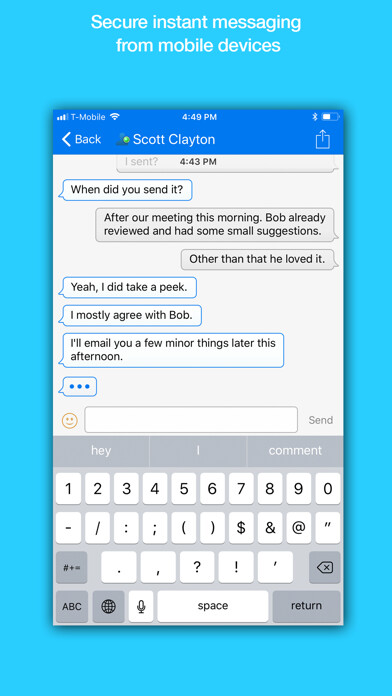 Emulate iPhone app GroupWise Messenger using MyAndroid