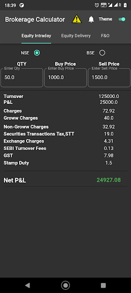 Run android online APK Grow Brokerage Calculator from MyAndroid or emulate Grow Brokerage Calculator using MyAndroid