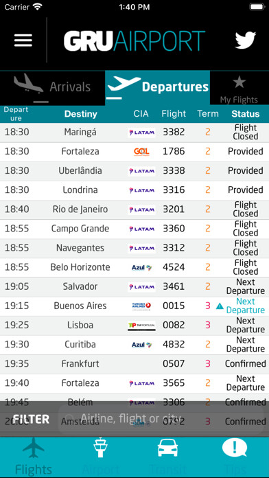 Emulate Android APK GRU Airport