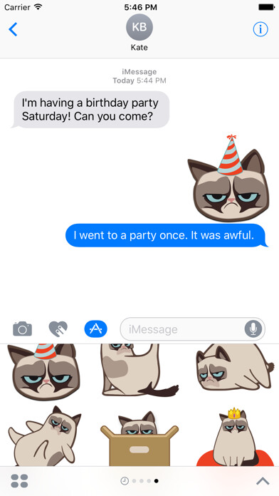 Emulate iPhone app Grumpmoji Grumpy Cat Stickers using MyAndroid Emulate iPhone app Grumpmoji Grumpy Cat Stickers using MyAndroid