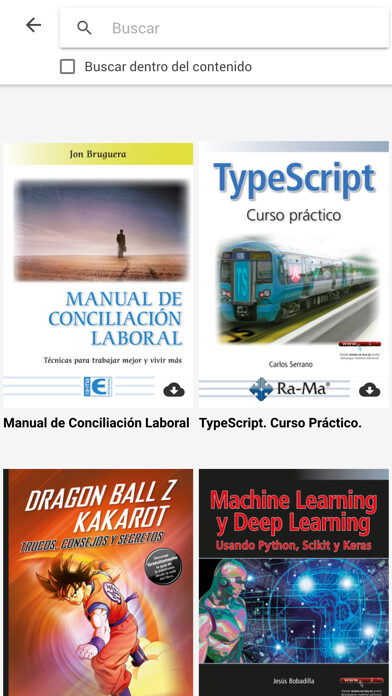 Emulate iPhone app Grupo Editorial RA-MA using MyAndroid Emulate iPhone app Grupo Editorial RA-MA using MyAndroid