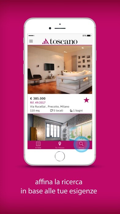 Emulate iPhone app Gruppo Toscano using MyAndroid