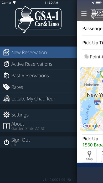 Emulate iPhone app GSA-1 Car & Limo using MyAndroid