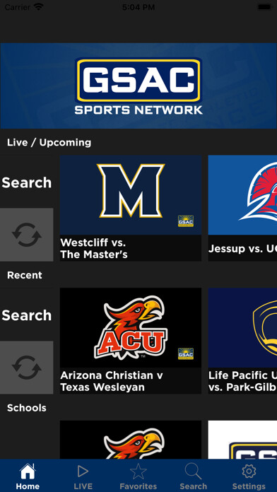 Emulate iPhone app GSAC Sports Network using MyAndroid Emulate iPhone app GSAC Sports Network using MyAndroid