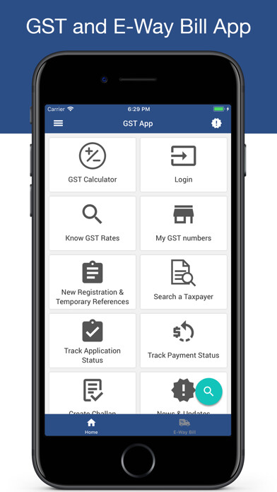 Emulate iPhone app GST App - Search Verify & Save using MyAndroid