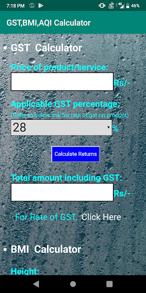 Run android online APK GST,BMI,AQI Calculator from MyAndroid or emulate GST,BMI,AQI Calculator using MyAndroid Run android online APK GST,BMI,AQI Calculator from MyAndroid or emulate GST,BMI,AQI Calculator using MyAndroid