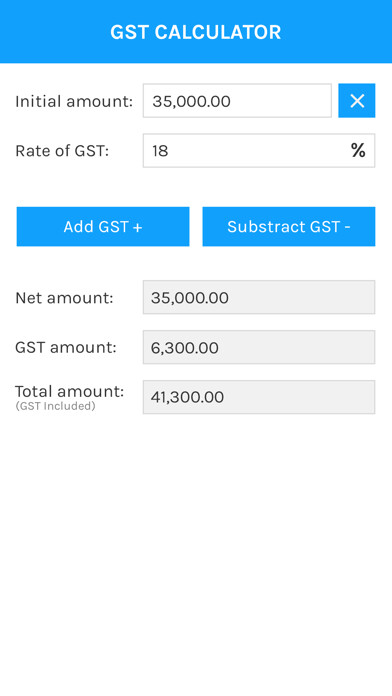 Emulate iPhone app GST Calculator- Tax inc & exc using MyAndroid Emulate iPhone app GST Calculator- Tax inc & exc using MyAndroid