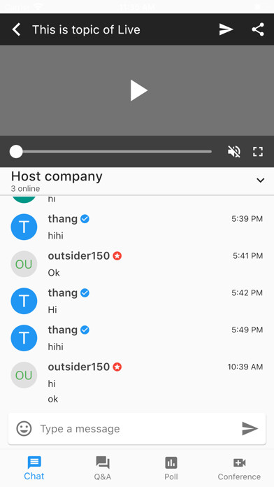 Emulate iPhone app GStream Chat Platform using MyAndroid