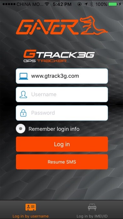 Emulate iPhone app GTRACK - GPS TRACKER using MyAndroid