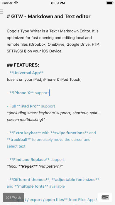 Emulate iPhone app GTW - Markdown & Text Editor using MyAndroid Emulate iPhone app GTW - Markdown & Text Editor using MyAndroid