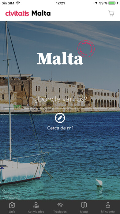 Emulate iPhone app Guía de Malta Civitatis.com using MyAndroid