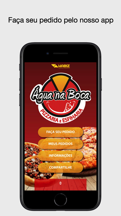 Emulate iPhone app Água na Boca Pizzaria using MyAndroid
