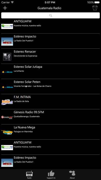 Emulate iPhone app Guatemalan Radio using MyAndroid