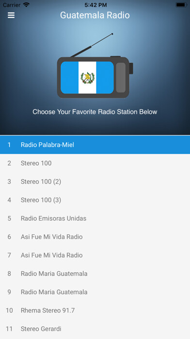 Emulate iPhone app Guatemala Radio: Spanish FM using MyAndroid Emulate iPhone app Guatemala Radio: Spanish FM using MyAndroid