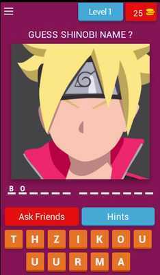 Emulate Android APK Guess Boruto character Emulate Android APK Guess Boruto character