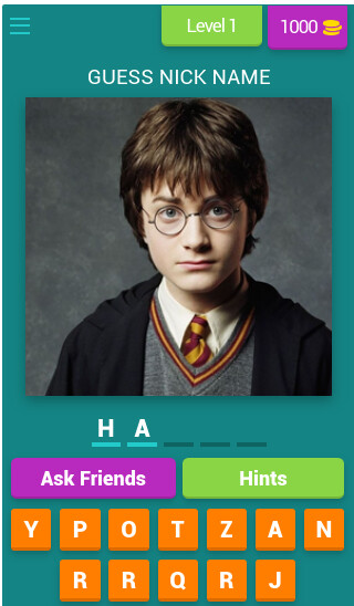 Run android online APK Guess Character  Spell HP from MyAndroid or emulate Guess Character  Spell HP using MyAndroid