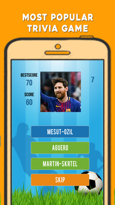 Emulate iPhone app Guess the Football Player Quiz using MyAndroid