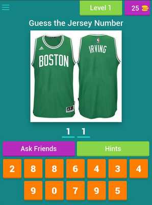 Emulate Android APK Guess the NBA Jersey Number