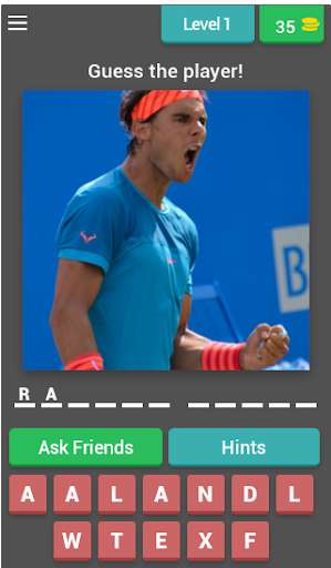 Emulate Android APK Guess the tennis player Emulate Android APK Guess the tennis player