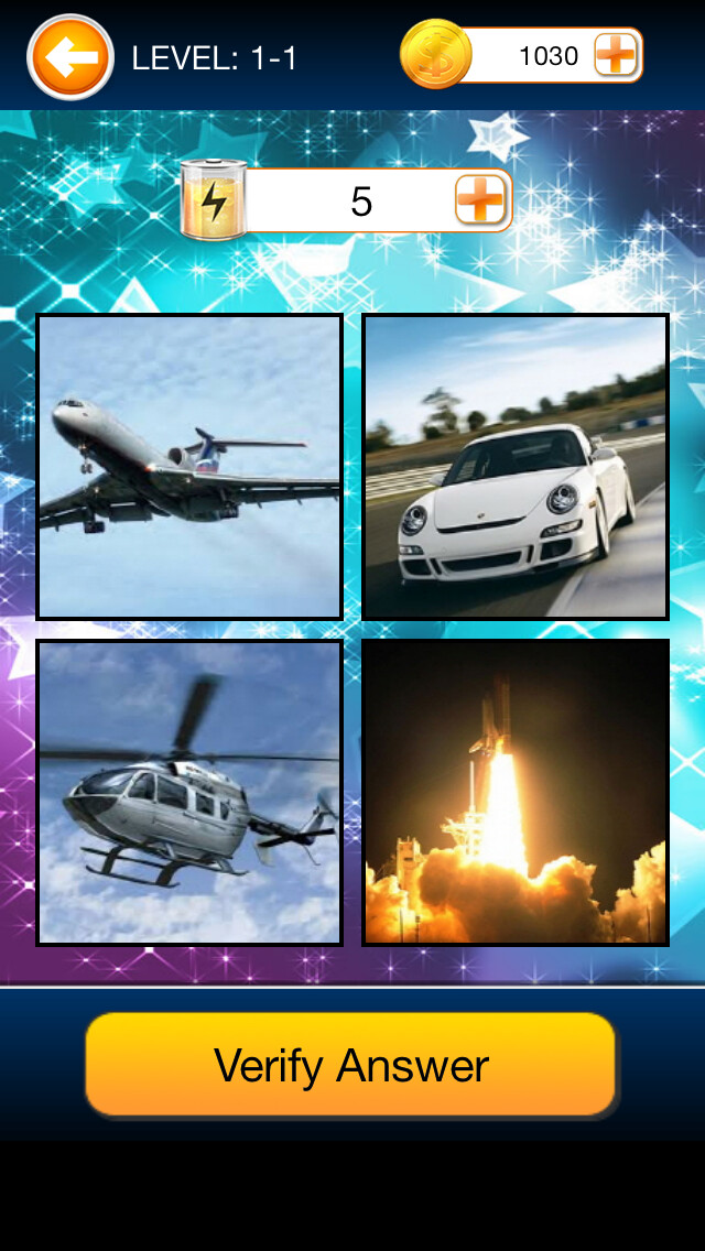 Emulate iPhone app Guess the Wrong Pic in 4 Pics using MyAndroid