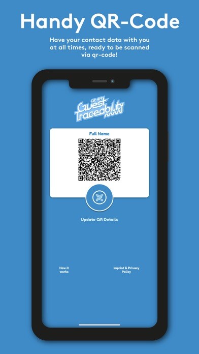 Emulate iPhone app Guest Traceability QR Gen using MyAndroid