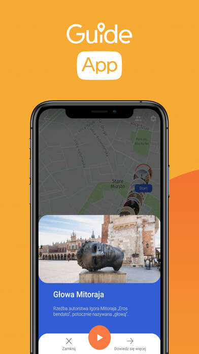 Emulate iPhone app GuideApp - Travel AudioGuide using MyAndroid