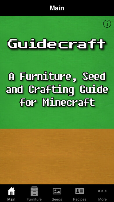 Emulate iPhone app Guidecraft - Furniture, Guides, + for Minecraft using MyAndroid