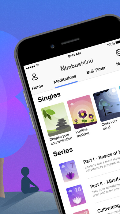 Emulate iPhone app Guided Meditation - NimbusMind using MyAndroid