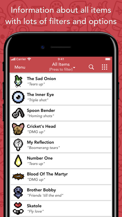 Emulate iPhone app Guide+ for Binding of Isaac using MyAndroid
