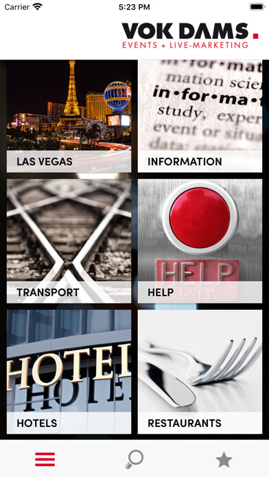 Emulate iPhone app Guide Las Vegas using MyAndroid