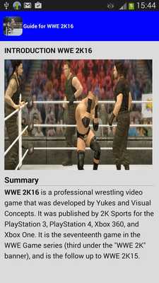 Emulate Android APK guide WWE 2K16 (2016) Emulate Android APK guide WWE 2K16 (2016)