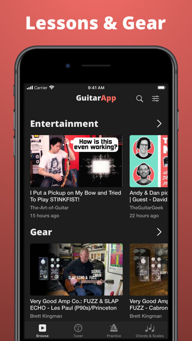 Emulate iPhone app GuitarApp - Tuner & Metronome using MyAndroid