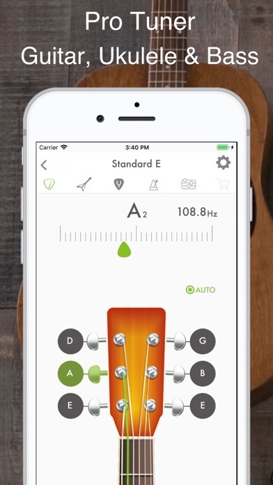 Emulate iPhone app Guitar, Bass and Ukulele Tuner using MyAndroid Emulate iPhone app Guitar, Bass and Ukulele Tuner using MyAndroid