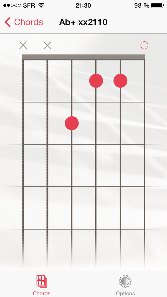 Emulate iPhone app GuitarChords : A complete guitar chords directory using MyAndroid Emulate iPhone app GuitarChords : A complete guitar chords directory using MyAndroid
