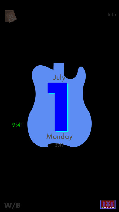 Emulate iPhone app GuitarSilhouetteCalendarLite using MyAndroid