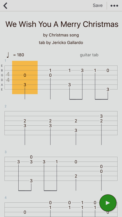 Emulate iPhone app Guitar Tabs X - tabs editor using MyAndroid Emulate iPhone app Guitar Tabs X - tabs editor using MyAndroid