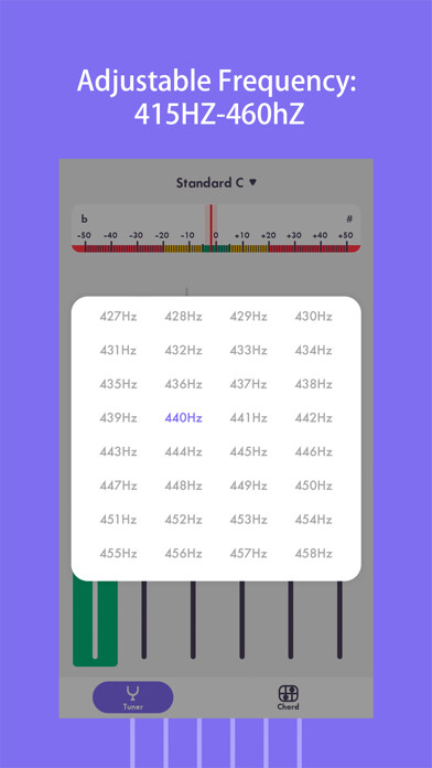 Emulate iPhone app Guitar tune - guitar tuner pro using MyAndroid