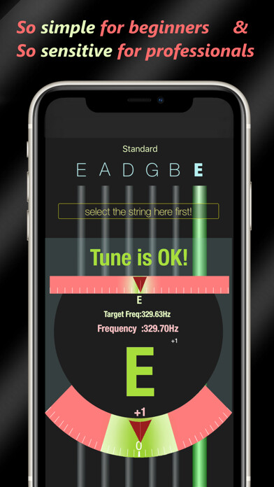 Emulate iPhone app Guitar Tuner - Pro Accuracy using MyAndroid Emulate iPhone app Guitar Tuner - Pro Accuracy using MyAndroid