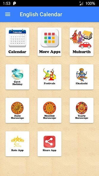 Run android online APK Gujarati Calendar 2022 - 2023 from MyAndroid or emulate Gujarati Calendar 2022 - 2023 using MyAndroid