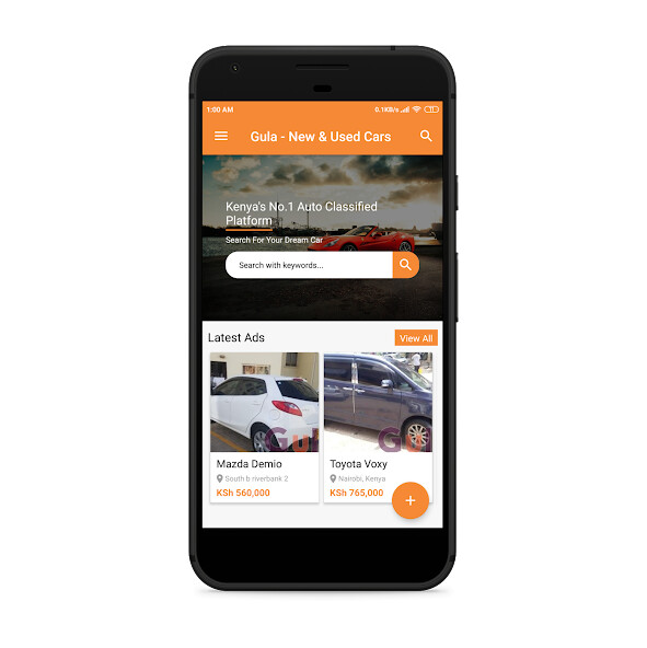 Run android online APK Gula - New  Used Cars In Kenya from MyAndroid or emulate Gula - New  Used Cars In Kenya using MyAndroid