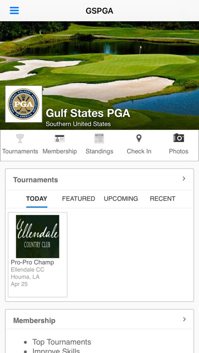Emulate iPhone app Gulf States PGA using MyAndroid